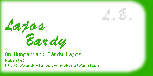 lajos bardy business card