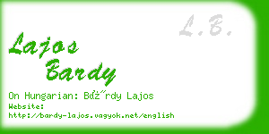 lajos bardy business card